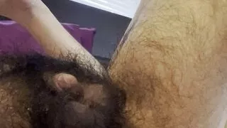 working my hole & squirting piss