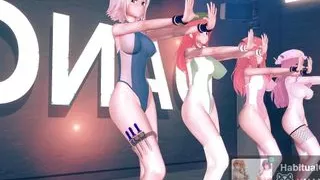 mmd r18 Ecksa size in Leotard Scarlet Devil Mansion lewd event dance 3d hentai