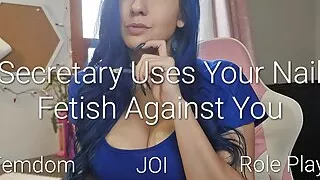 Preview: Secretary Uses Your Nail Fetish Against You: JOI, Femdom & Role Play