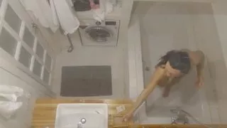 Captured my girl on tape stripping and showering in the hot