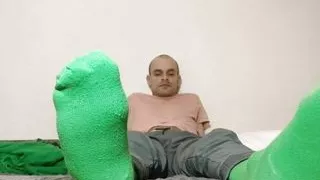 I have green socks. Foot fetish