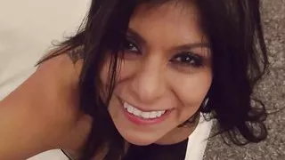 Dominated Latina Gabby Quinteros Gets Her Face Jizzes In POV