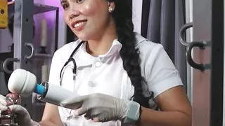 DominaFire Edging her Slave in Chastity Cage