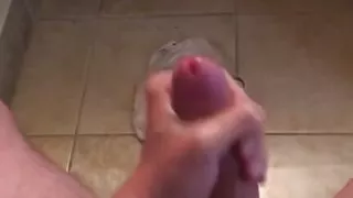 Big uncut dick spraying big messy load