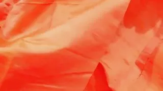 Satin handjob - Stepsister's satin silky orange suit rub on dick head (85)