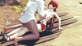 Hentai 3D ( HS17) - Big boob warrior red head