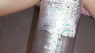 Very swollen pussy loves the penis pump