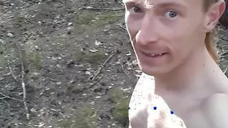 Running naked through the forest and cumming