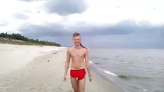 Imagine bumping into that boy on the beach