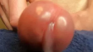 Close up cumming on lens
