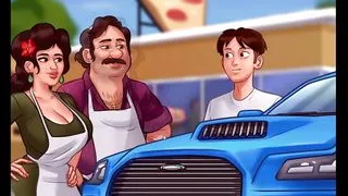 Summertime saga - Josephine gave Johannes a blowjob behind the counter ... Johannes fucked Tina