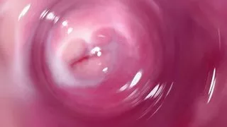 Camera inside my tight creamy pussy, Internal view of my horny vagina