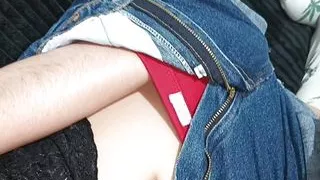 My stepsister enters the room while I'm alone to give me a delicious blowjob on my big cock - Porn in Spanish