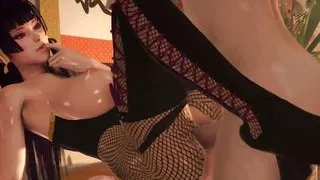 Horny Guy Missionary Breeding With Sexy Black-Haired Gurl