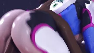 Overwatch D.va Cowgirl Riding Huge Dark Boner 2