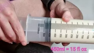 Request: Pudding Enema! 450ml 15fl oz up my Ass!