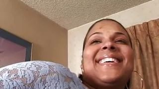 Horny stud lets fat slut suck his dick then bangs her and lets her taste cum