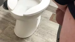 Amateur Mrs Canuckpervs Follows Mr. In To The Public Bathroom and Stretches His Ass With Her Huge Strapon!Try to bequiet