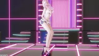 MMD KARA - CUPID Seraphine Sexy Kpop Dance 4K League of Legends KDA Korean Dance