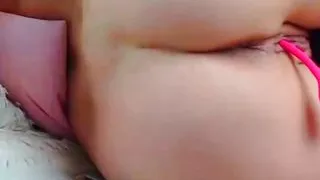 Vivid squirt from a tight young hole