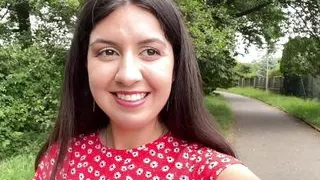 Walking in a public park without panties and pissing while no one is watching