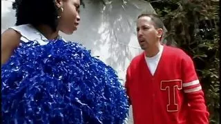 Hot black cutie has interracial sex with white stud