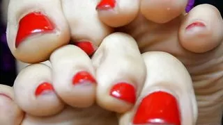 Sweat small feet goddess worship sweet lucifer italiana mistress red toenail polish femdom