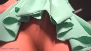 Hairdresser (part 4). Jeny Smith with seamless tights teasing a guy. He touched her pussy