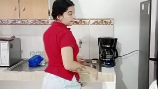 Hot stepmom gives her stepson a special treat - Porn in Spanish