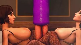 BIOSHOCK Two Futunarians Fucking with Tentacles