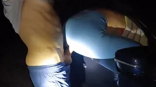 Met a teen and we fucked like crazy in the car with her ass out the window I stuck my big dick in deep