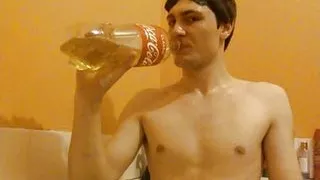 Fag covers himself in his own piss and spit sissyfaggotbilly