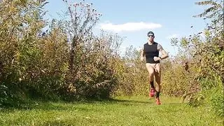 Running outside without my shorts