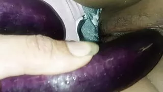 Two large eggplants destroy mother-in-law's genitals xxxxxxxxxxxx part 1