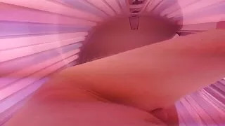 showing off my body in a solarium