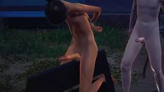 Yaoi Femboy - BDSM in a park