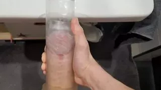 Fleshlight fun with big teen cock