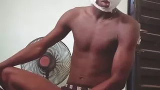 I was wanking with my big dick and ass