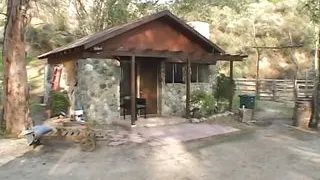 Trashy MILF gets gang banged by three dudes and creamed