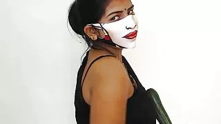 Desi indian college girl masturbating and fucked by cucumber vegetable in school bathroom