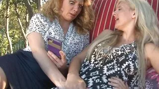 Mature 4 Lover - Mature Blonde Sucks A Huge Cock Then Bends