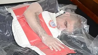 April 4 2023 - VacPacked with Mikes leather jacket and my karate vest