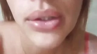 Sexy redhead makes a video call to her boyfriend and shows him everything while masturbating