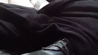 Quick pussy play in bathroom at work