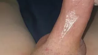 Oily latex BWC handjob - Big White cock