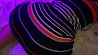 my boyfriend rubs his big dick on my big ass