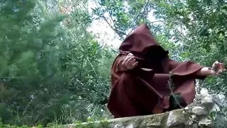 A German beauty riding a hard cock in the middle of the woods