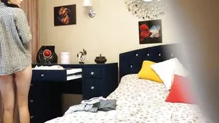 My naughty girlfriend trying out all the outfits in her