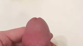 Gently Stroking Cock Powerful Cumshot In Sink