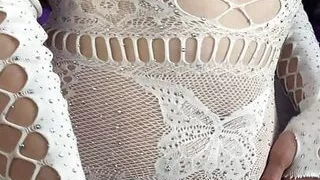 Curvy blonde slut shows everything